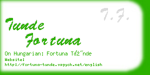 tunde fortuna business card